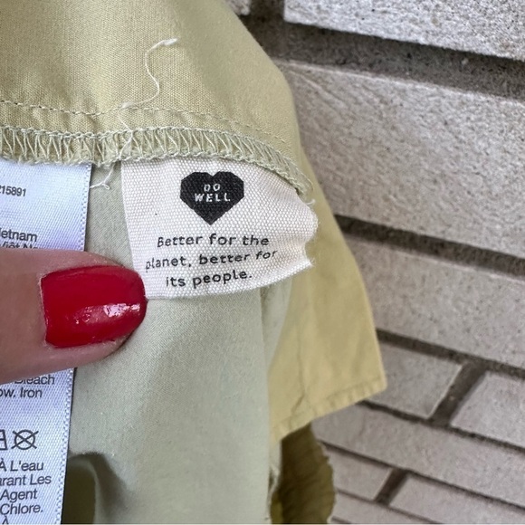 Madewell Pull-On Shorts in Signature Popin Faded Seagrass Pistachio Sage Green - Picture 12 of 15